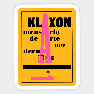 Klaxon Sao Paolo Moderne Arte Sticker